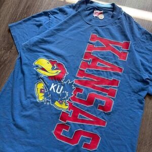 Vintage 80's 90's Kansas University College T-shirt Single Stitch